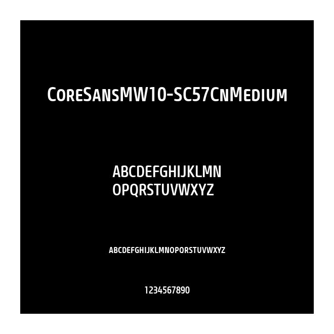 CoreSansMW10-SC57CnMedium