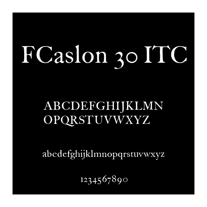 FCaslon 30 ITC