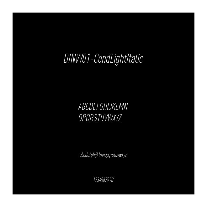 DINW01-CondLightItalic