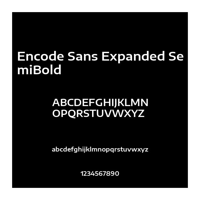 Encode Sans Expanded SemiBold