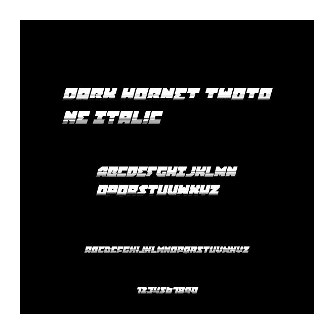 Dark Hornet Twotone Italic