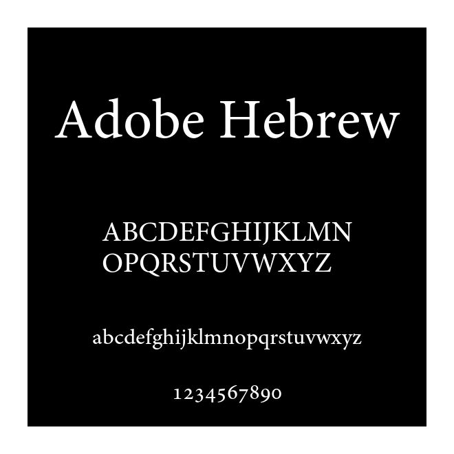 Adobe Hebrew