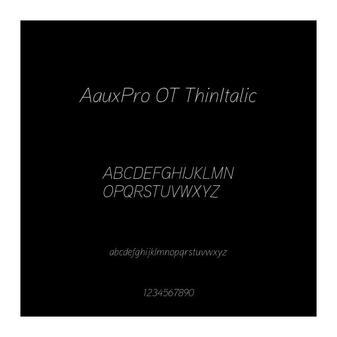 AauxPro OT ThinItalic