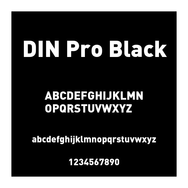DIN Pro Black