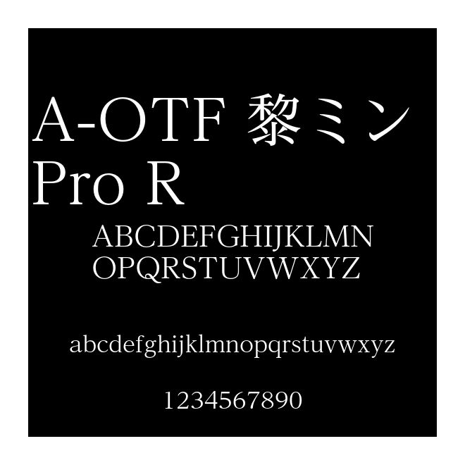 A-OTF 黎ミン Pro R