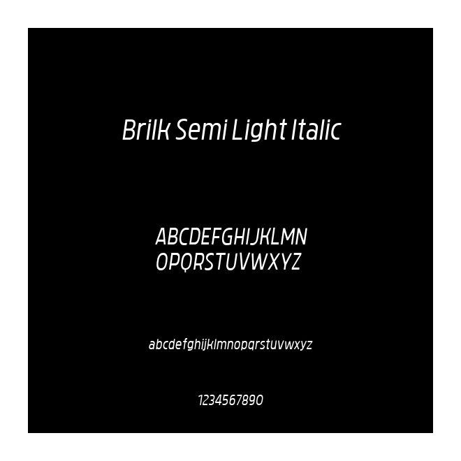 Brilk Semi Light Italic