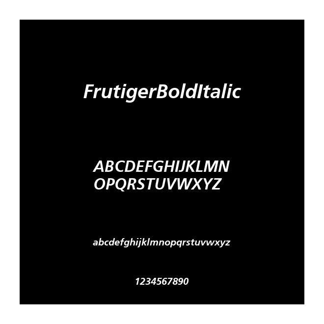 FrutigerBoldItalic