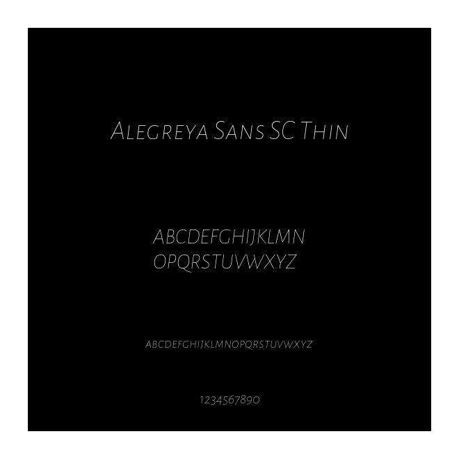 Alegreya Sans SC Thin