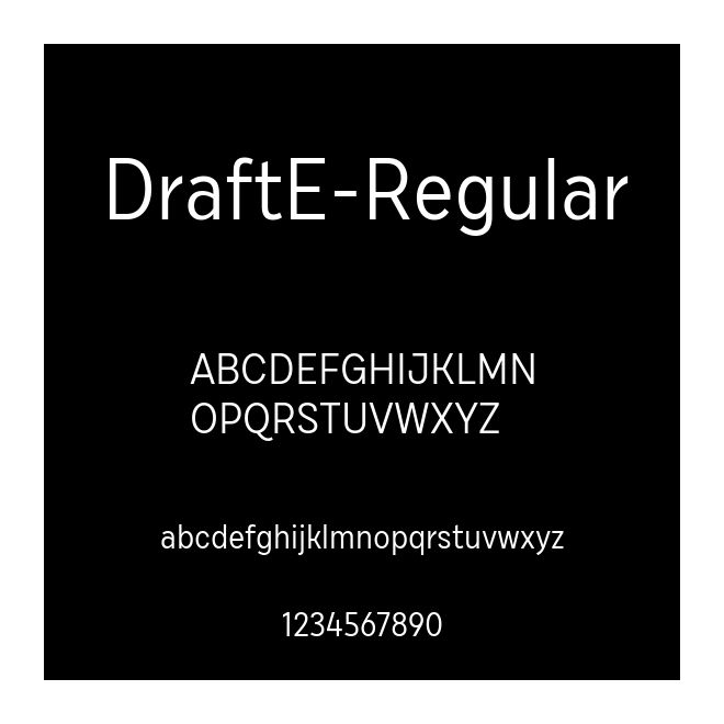 DraftE-Regular