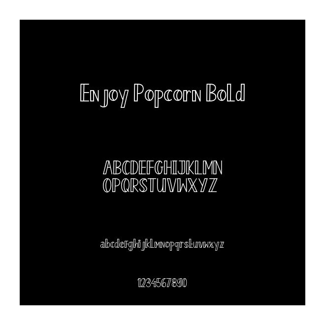 Enjoy Popcorn Bold
