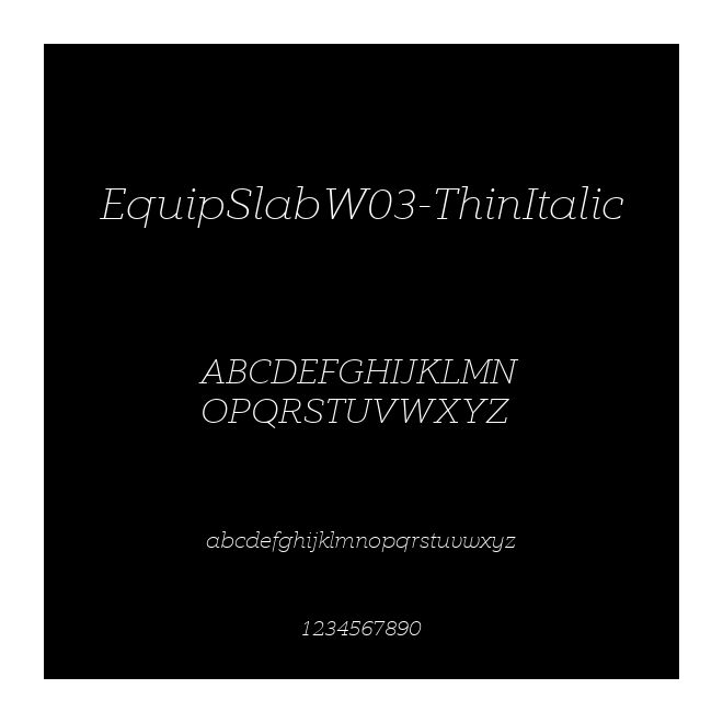 EquipSlabW03-ThinItalic