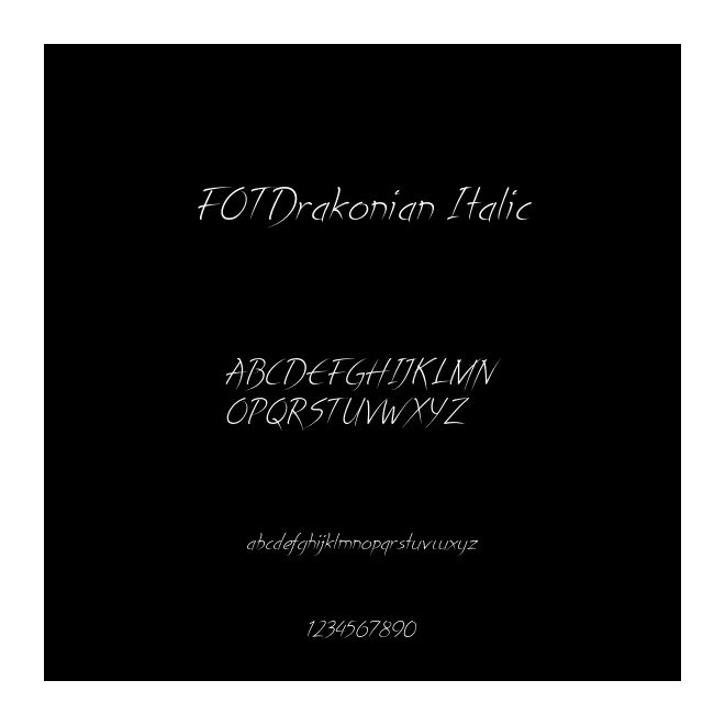 FOTDrakonian Italic