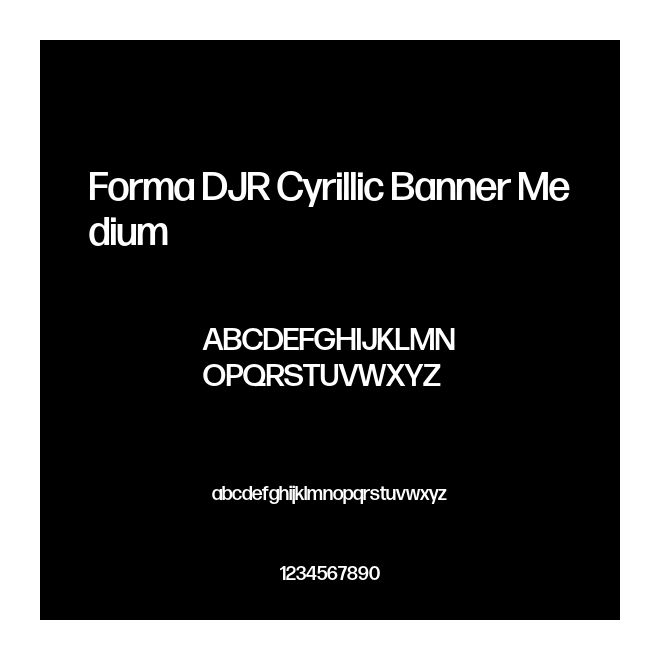 Forma DJR Cyrillic Banner Medium