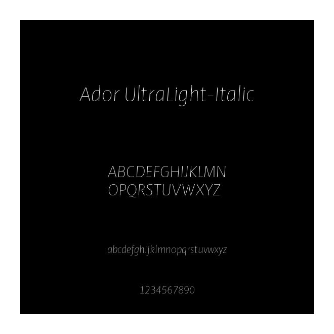 Ador UltraLight-Italic