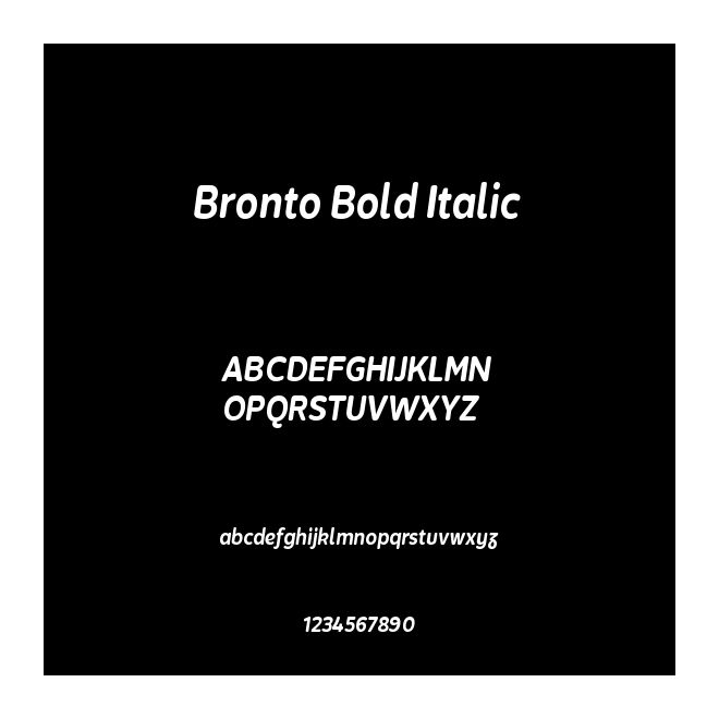 Bronto Bold Italic