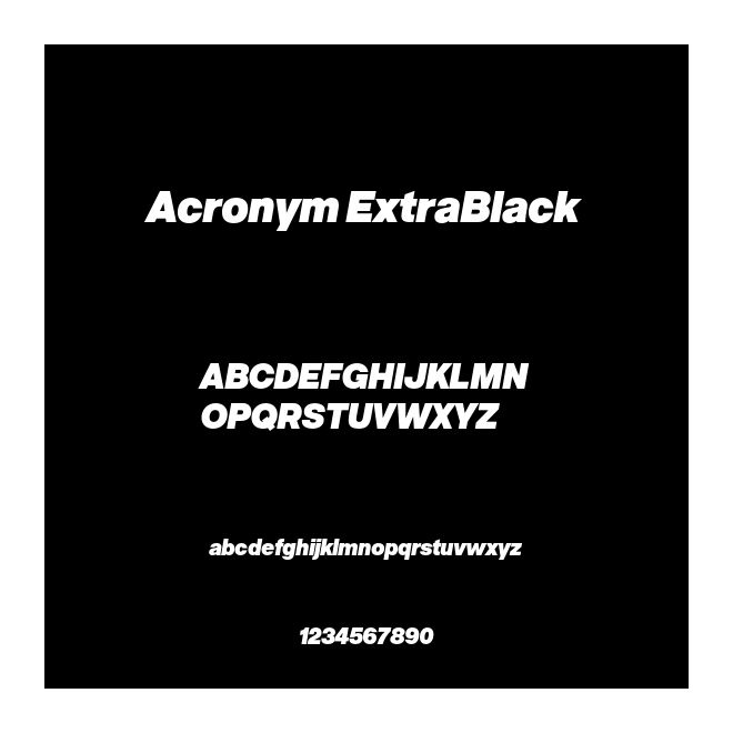Acronym ExtraBlack