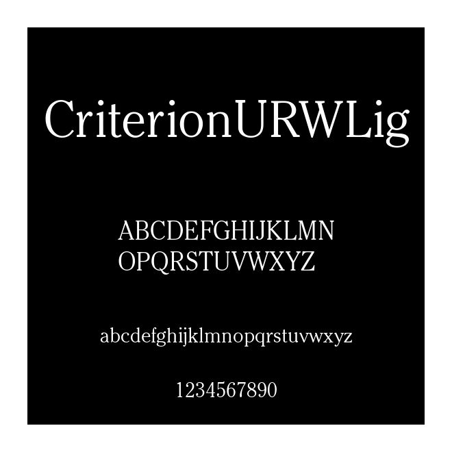 CriterionURWLig