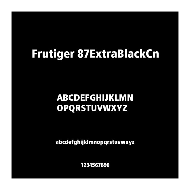 Frutiger 87ExtraBlackCn
