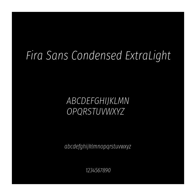 Fira Sans Condensed ExtraLight