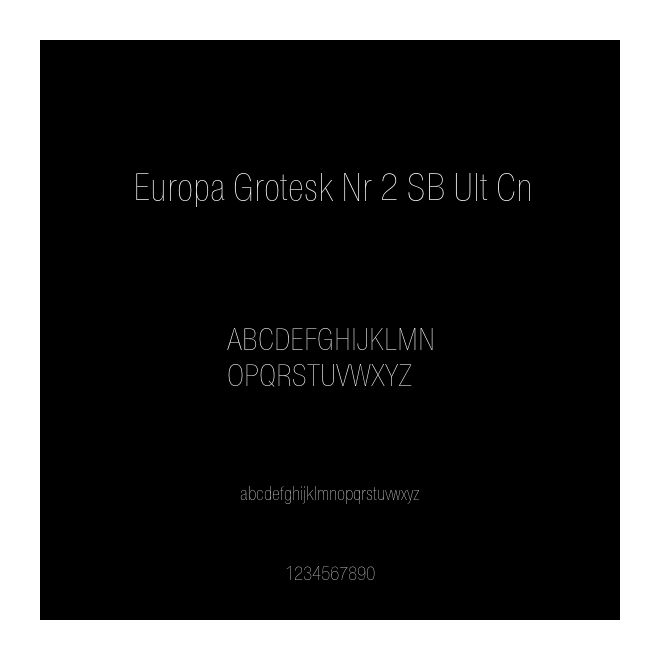 Europa Grotesk Nr 2 SB Ult Cn