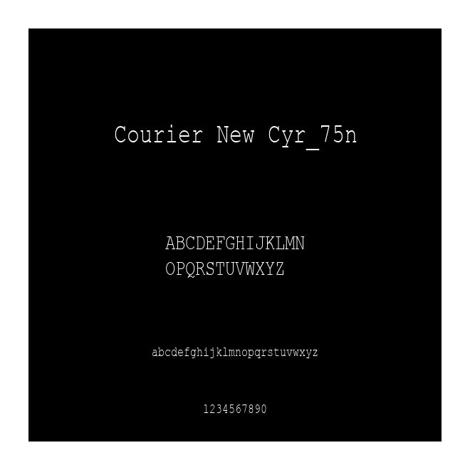 Courier New Cyr_75n