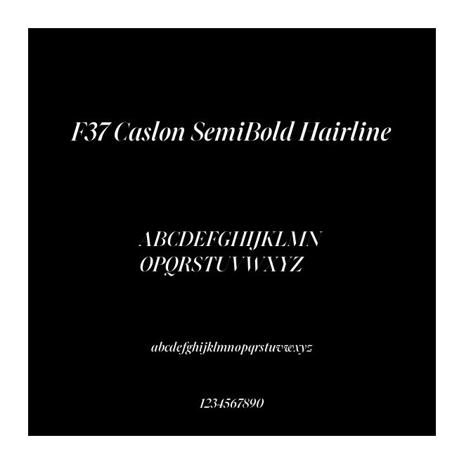 F37 Caslon SemiBold Hairline