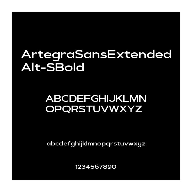 ArtegraSansExtendedAlt-SBold