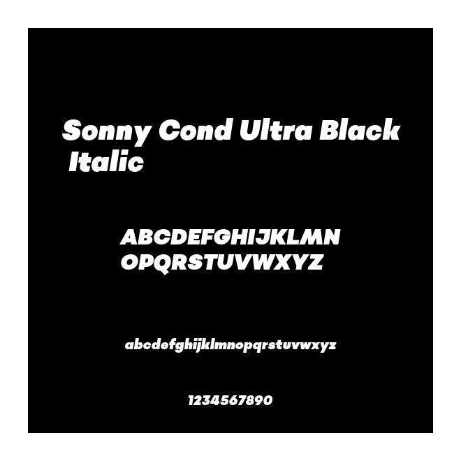 Sonny Cond Ultra Black Italic