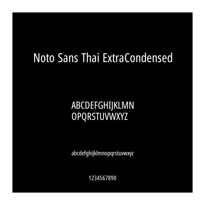 Noto Sans Thai ExtraCondensed