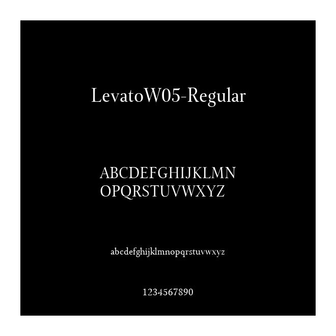 LevatoW05-Regular