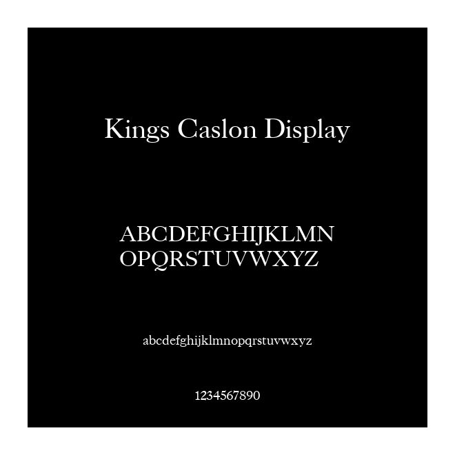 Kings Caslon Display