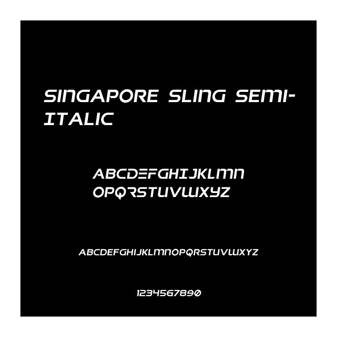 Singapore Sling Semi-Italic