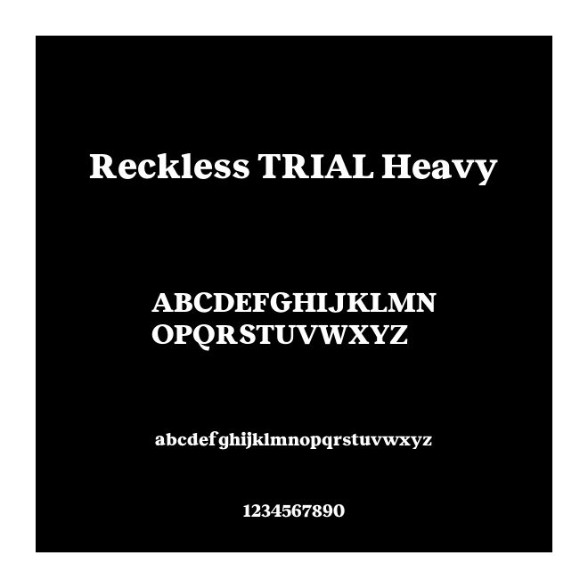 Reckless TRIAL Heavy