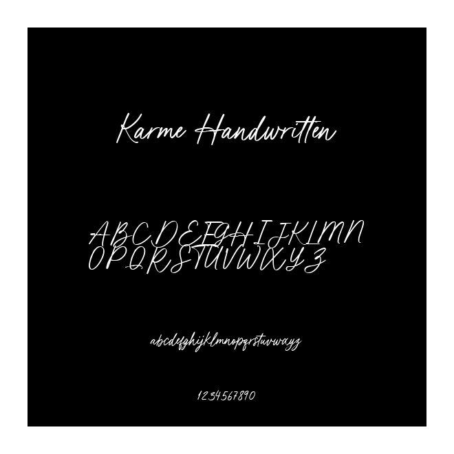 Karme Handwritten