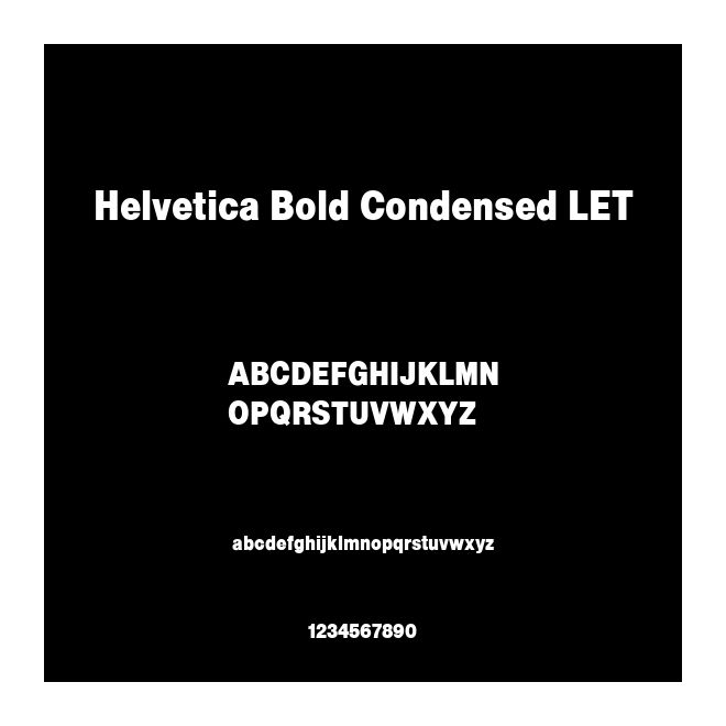 Helvetica Bold Condensed LET