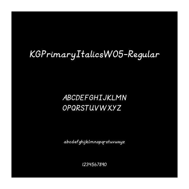 KGPrimaryItalicsW05-Regular