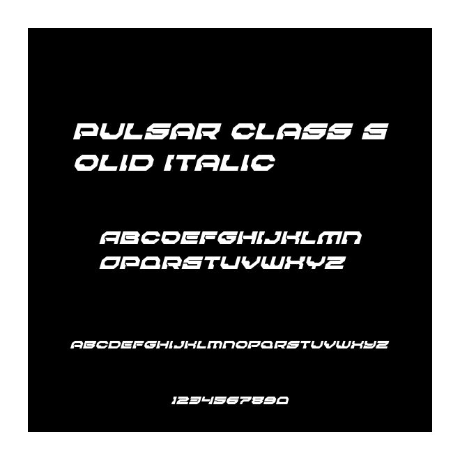 Pulsar Class Solid Italic
