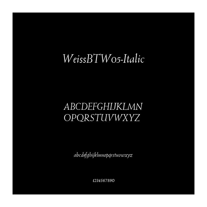 WeissBTW05-Italic