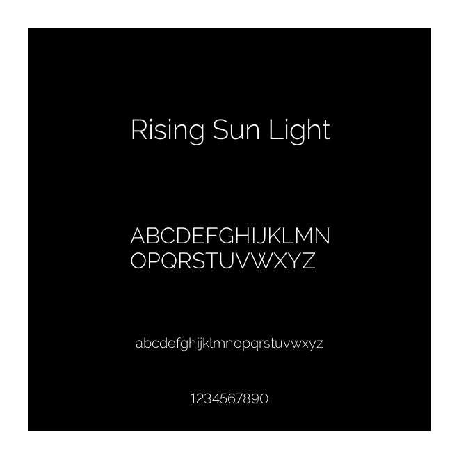 Rising Sun Light