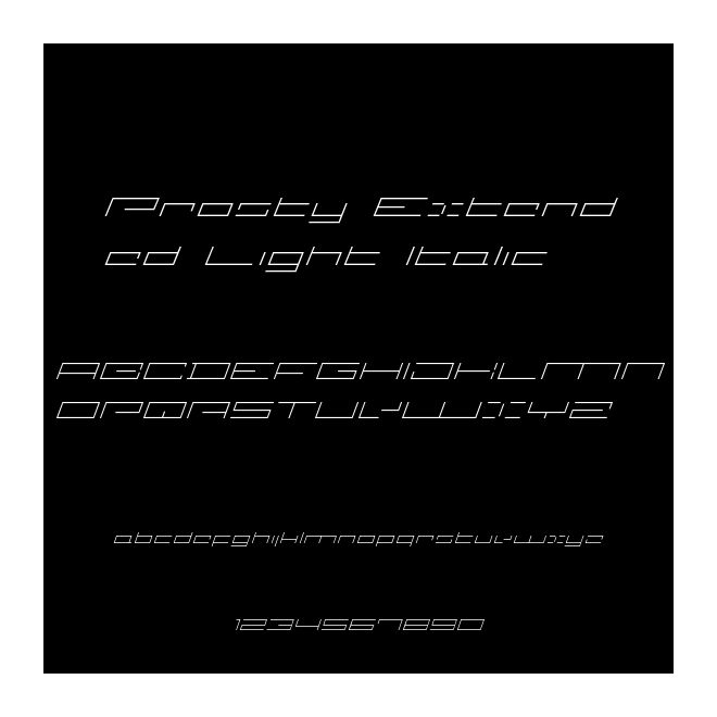 Prosty Extended Light Italic