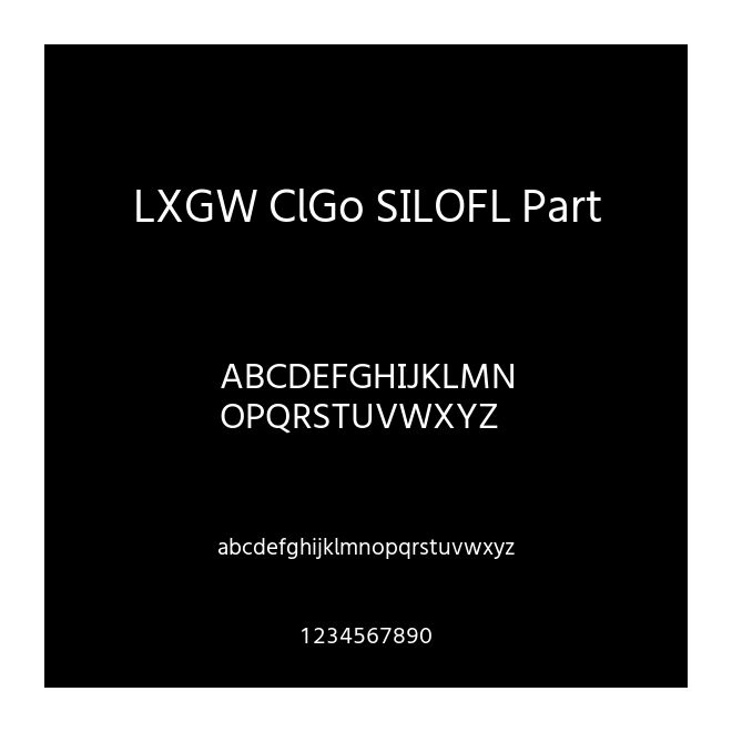 LXGW ClGo SILOFL Part