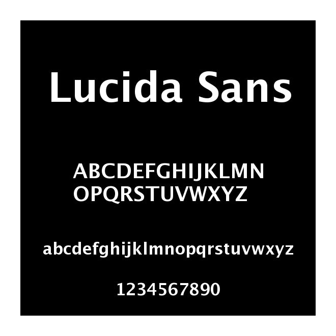 Lucida Sans