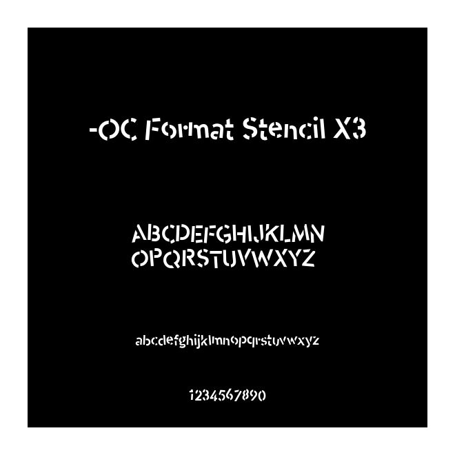 -OC Format Stencil X3
