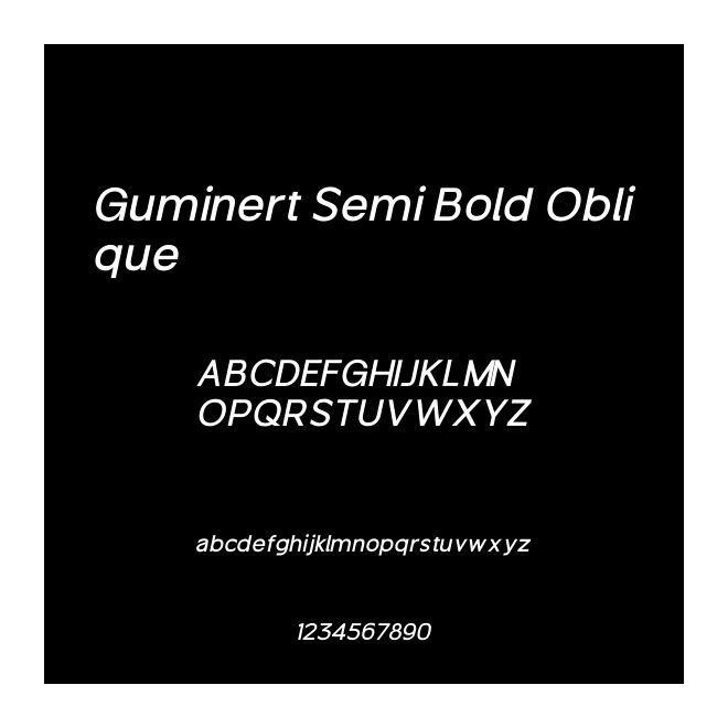 Guminert Semi Bold Oblique