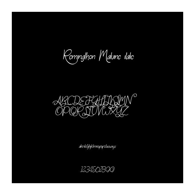 Remingthon Malvine italic