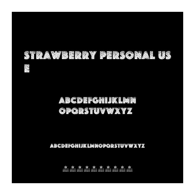 STRAWBERRY PERSONAL USE