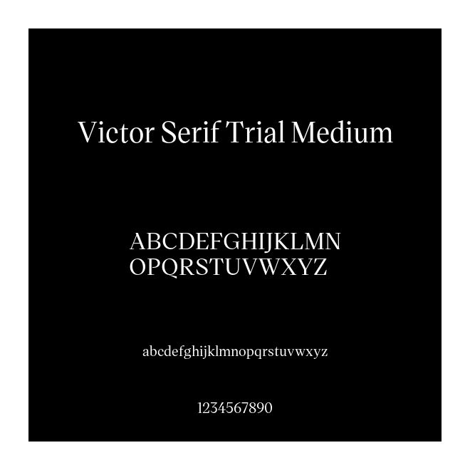 Victor Serif Trial Medium