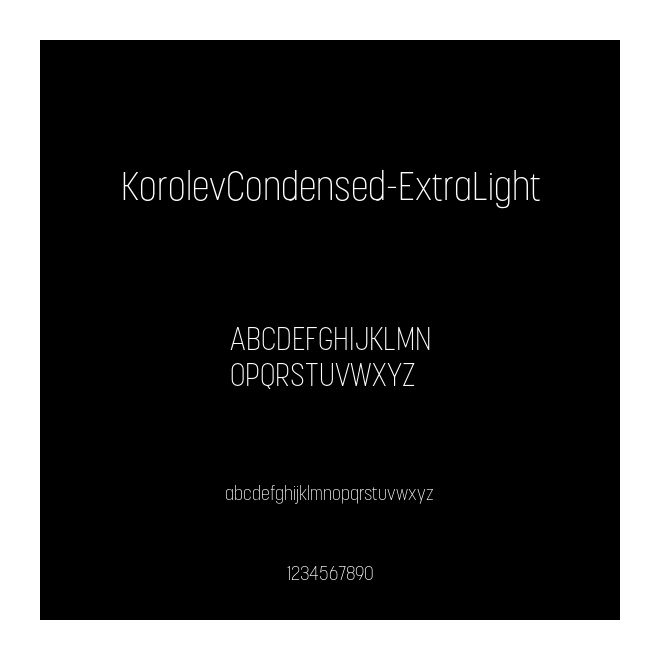 KorolevCondensed-ExtraLight