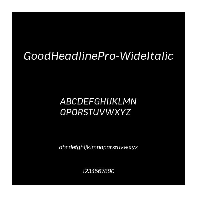 GoodHeadlinePro-WideItalic