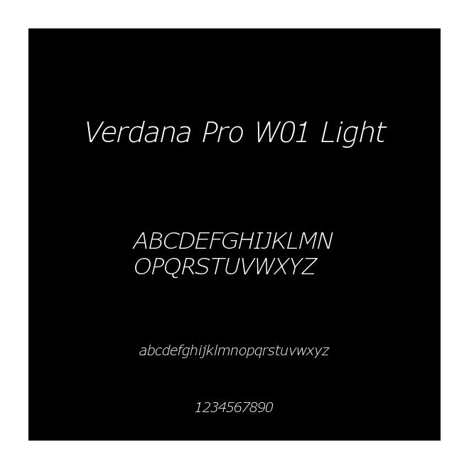 Verdana Pro W01 Light